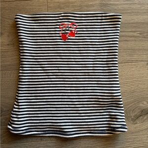 Hollister Navy striped Cherry Tube Top